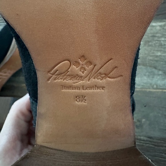 Patricia Nash Leather Suede Agata Pump Black Laceup Size 8.5 M Italian Mary Jane - Picture 8 of 10